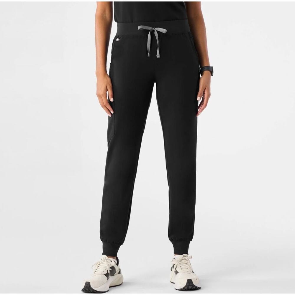 NWT FIGS Size Medium Zamora Jogger Scrub Pants Black Medical Scrubs